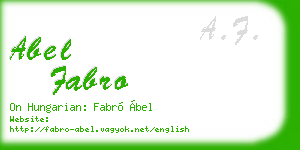 abel fabro business card